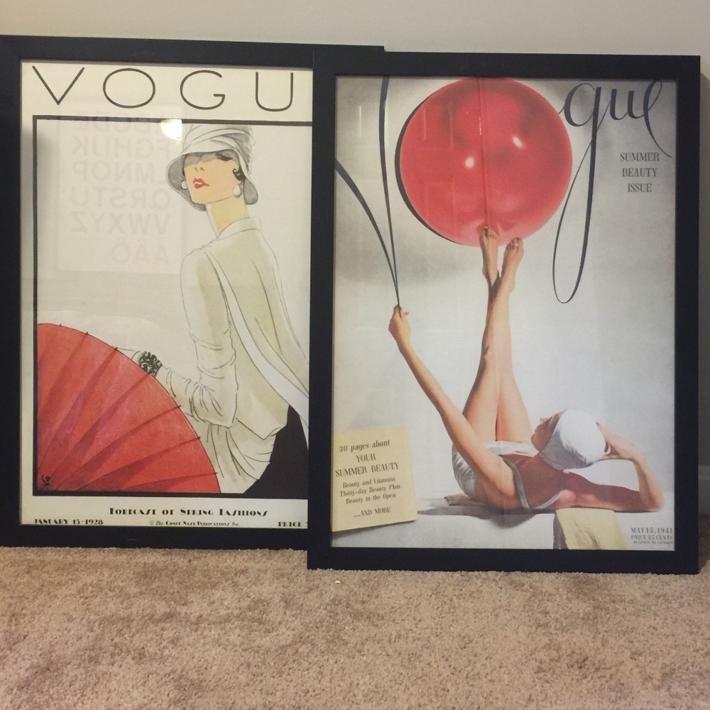 Framed Vintage Vogue Posters